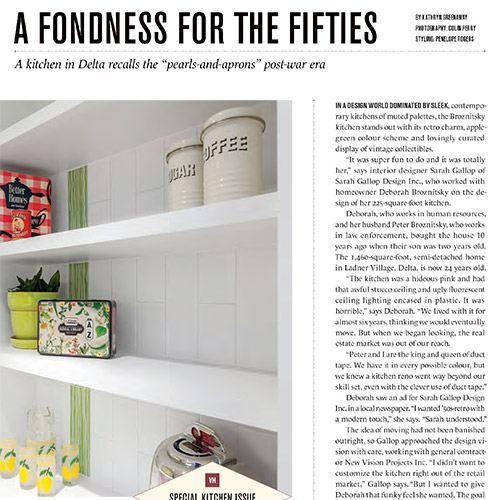 Vancouver Home Magazine - Feature Kitchen 2016